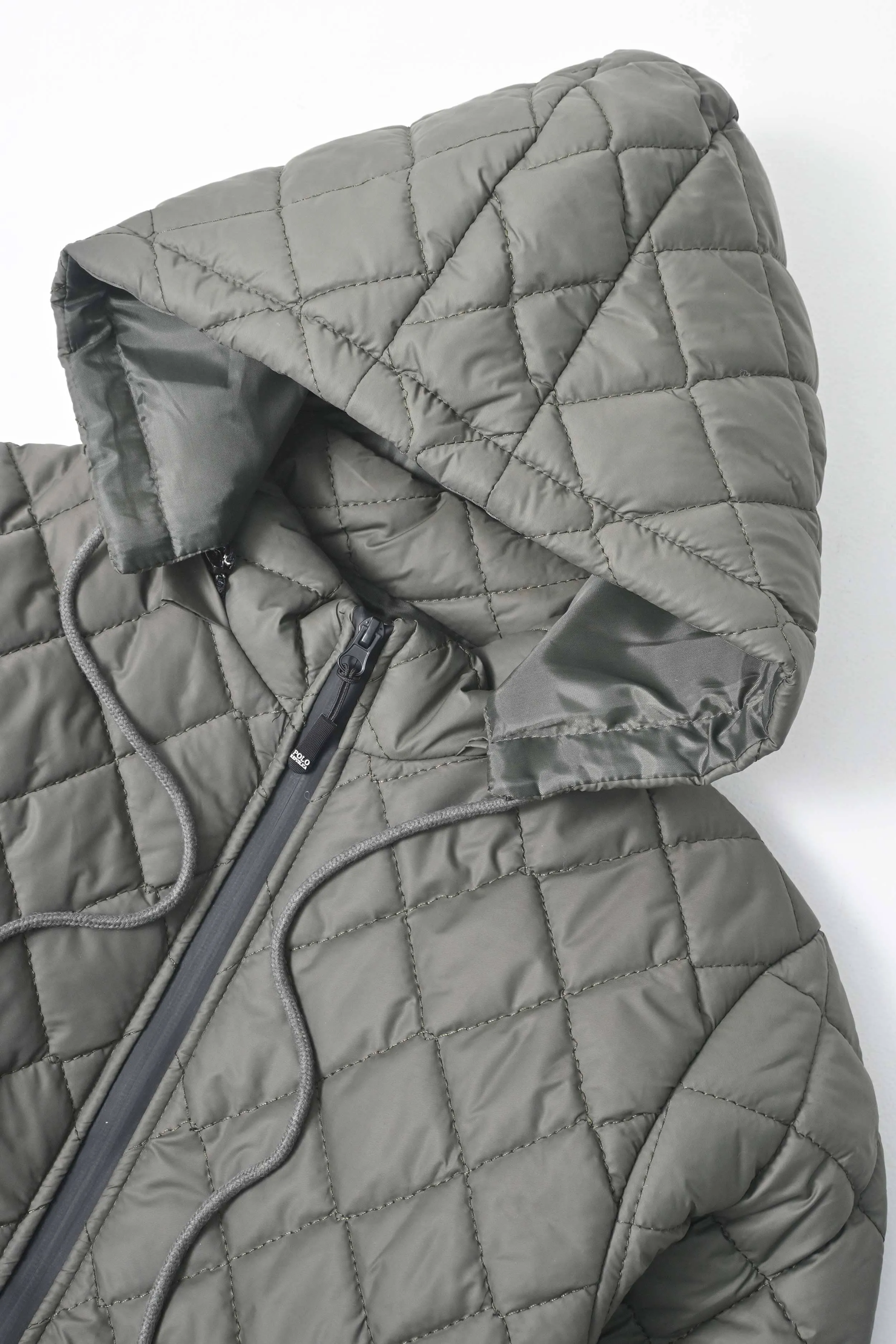 Polo Republica Men's Quilted Puffer Hooded Jacket