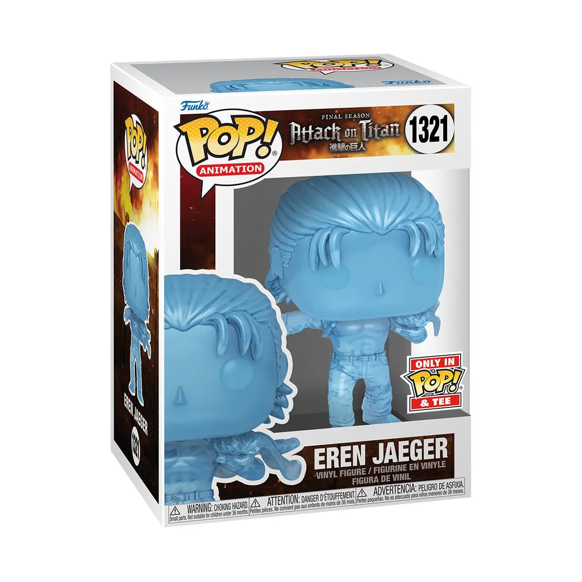 POP Animation :  Attack on Titan - Eren Jeager w/ Marks POP! & Tee