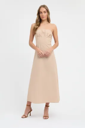 Poplin Strapless Dress