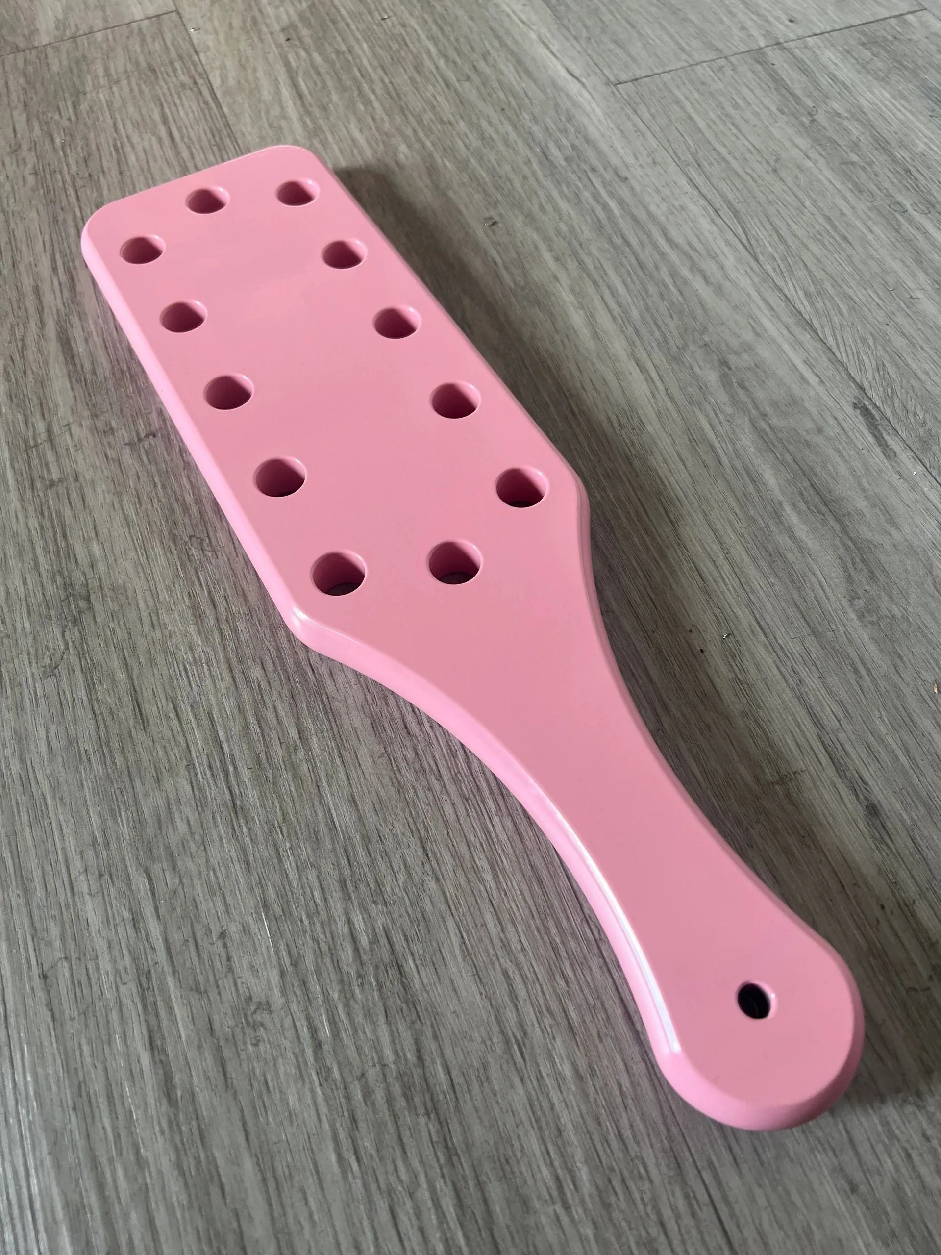 Pretty in Pink El Jefe Aluminum Spanking Paddle Frat Impact Device