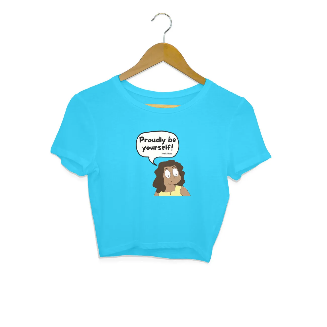 Regular Fit Hello Mili Comics Women Crop Top - Proudly Be Yourself