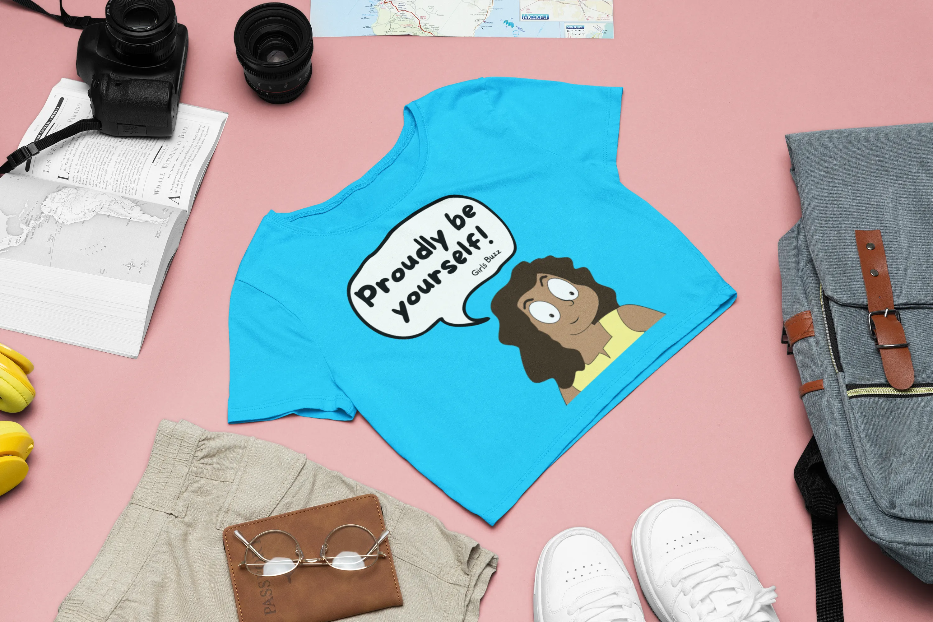 Regular Fit Hello Mili Comics Women Crop Top - Proudly Be Yourself