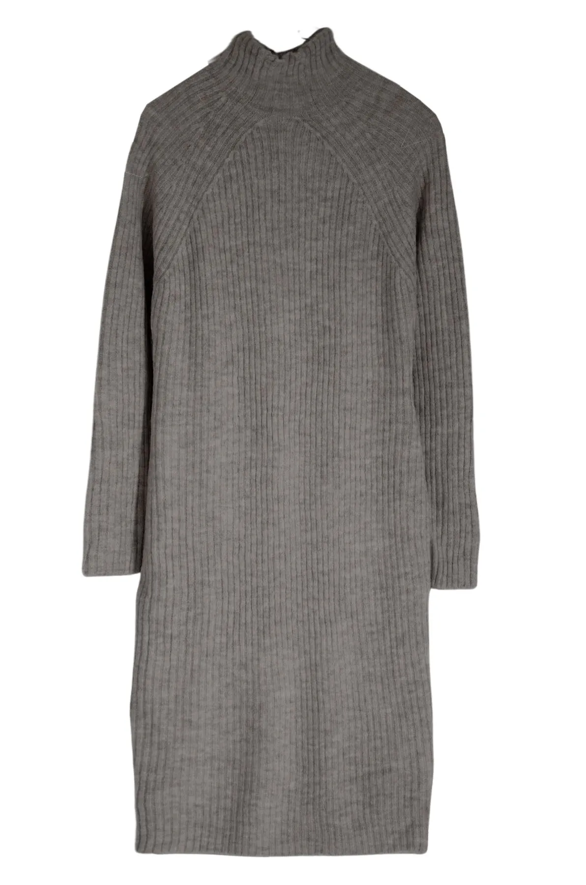 Ribbed High Neck Jumper Dress