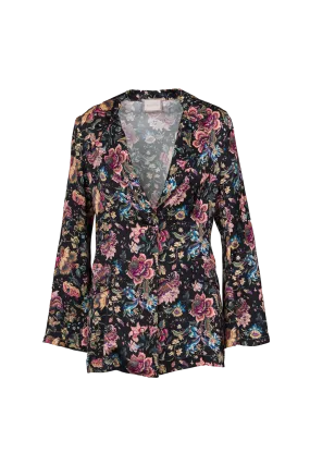 Saiph black flower blazer