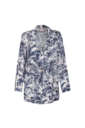 Saiph blue flower print blazer