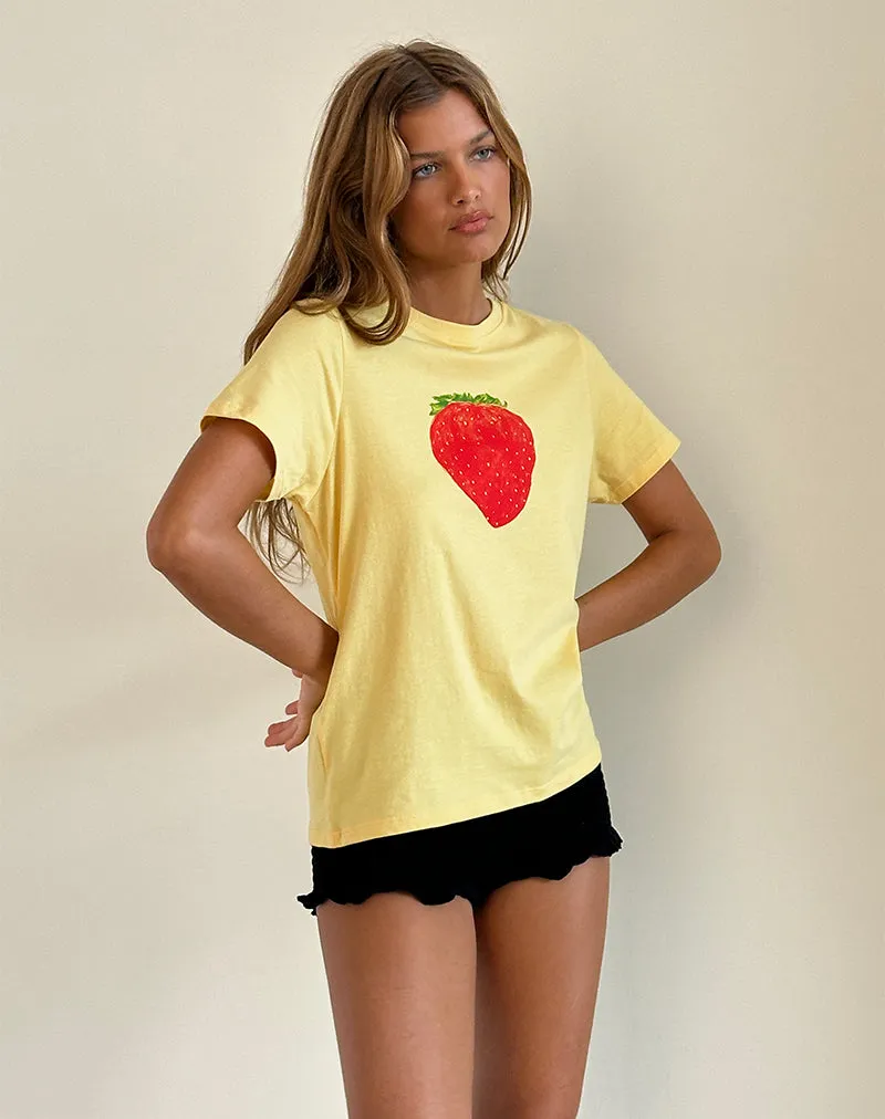 Saki Tee in Lemonade Oversized Strawberry