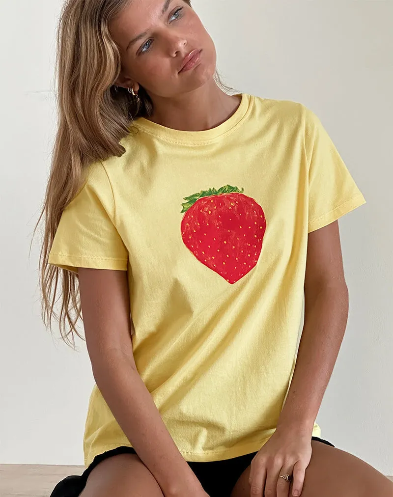 Saki Tee in Lemonade Oversized Strawberry