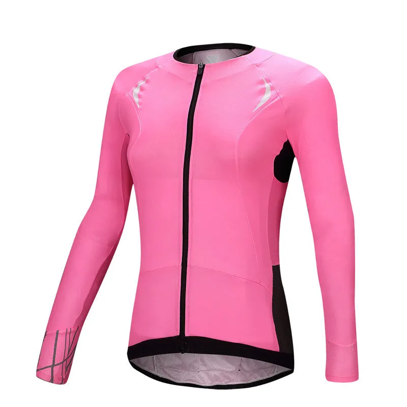 Santic Eyre Pink Women Jersey Long Sleeve