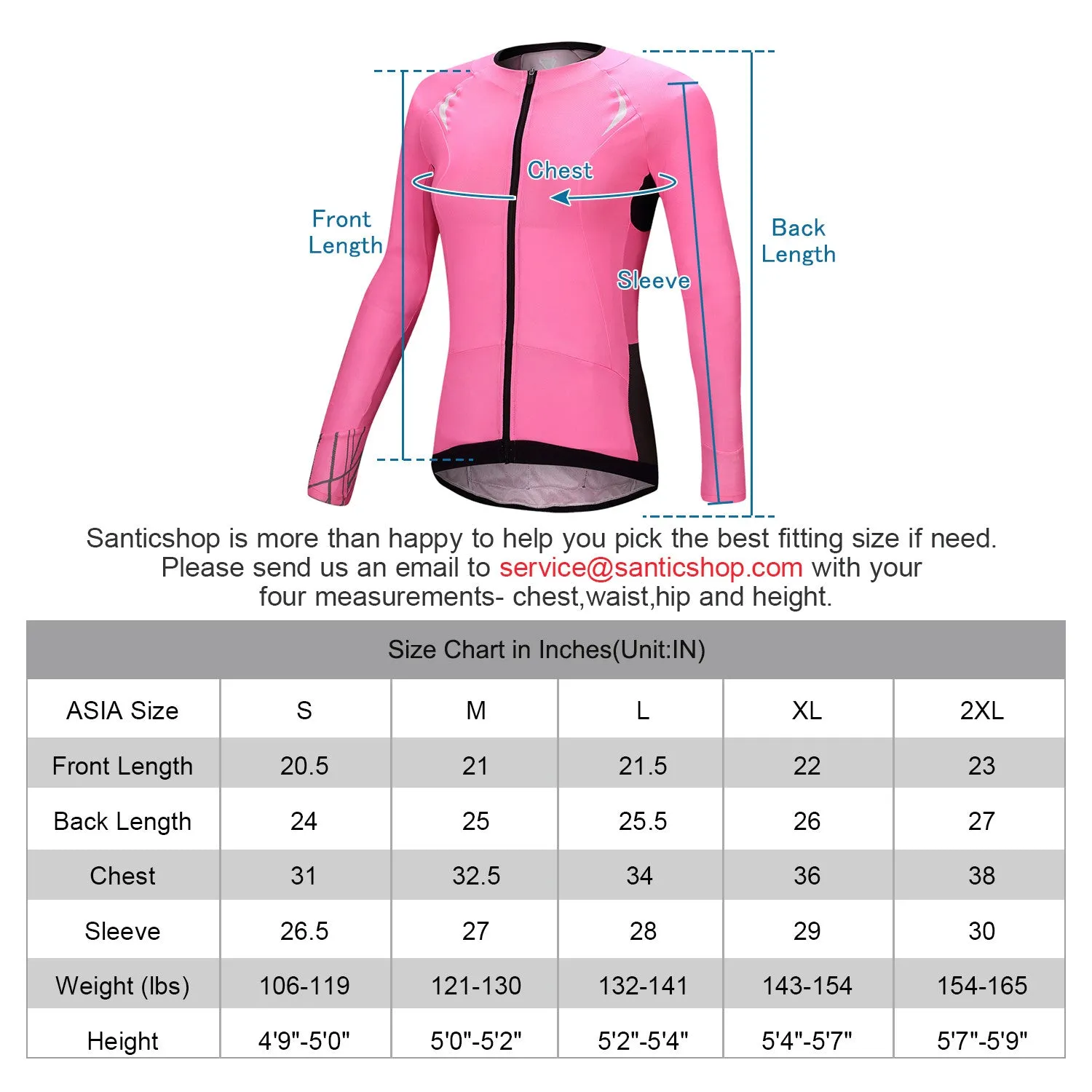 Santic Eyre Pink Women Jersey Long Sleeve