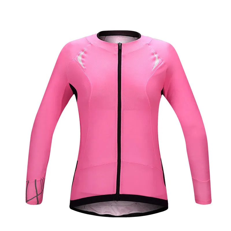 Santic Eyre Pink Women Jersey Long Sleeve