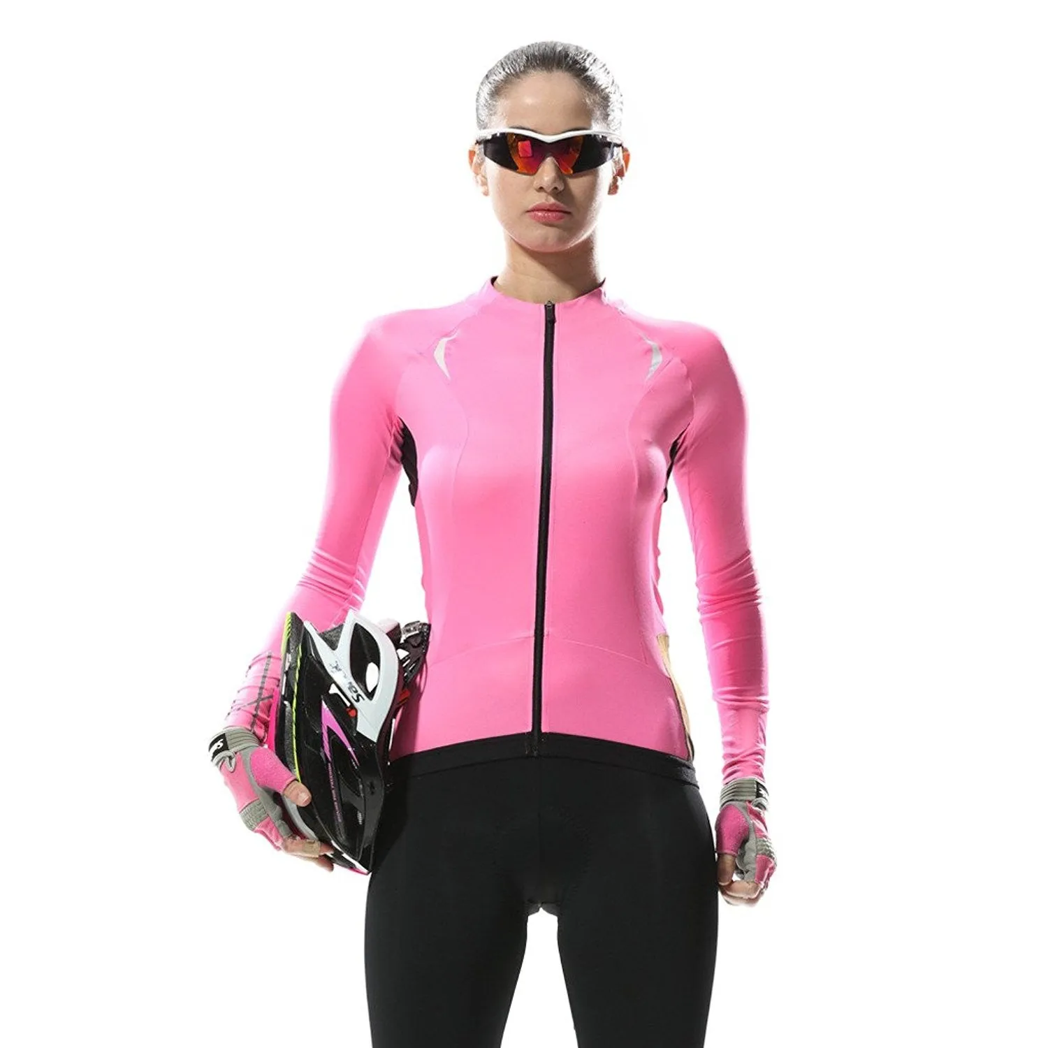 Santic Eyre Pink Women Jersey Long Sleeve