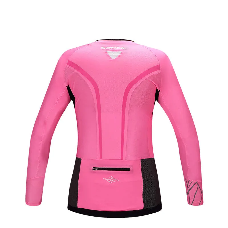 Santic Eyre Pink Women Jersey Long Sleeve