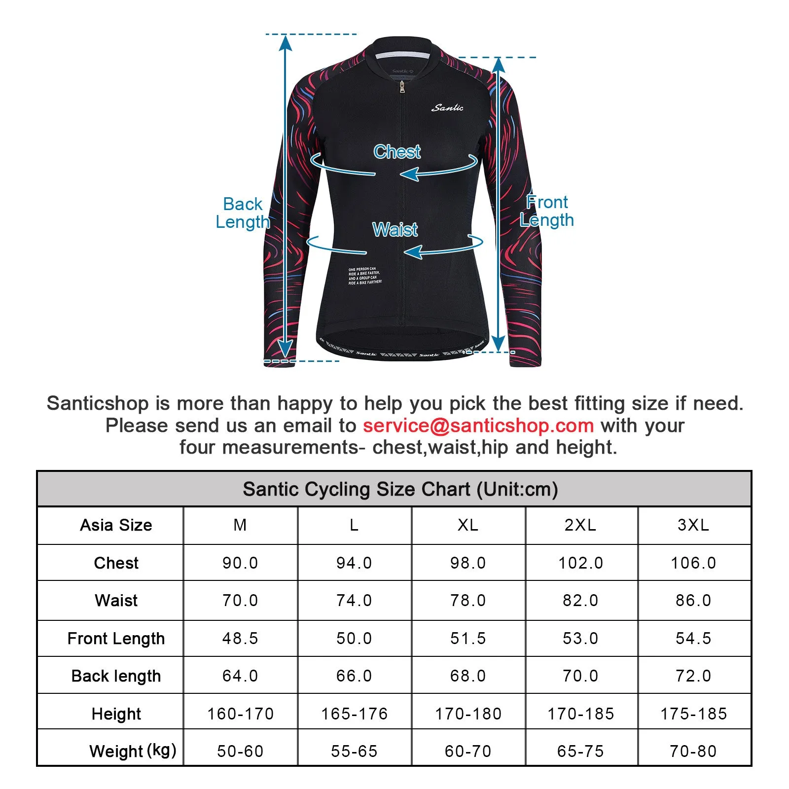 Santic Light Dream Women Cycling Jersey Long Sleeves Cycling Top