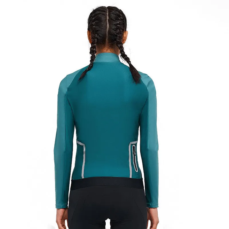 Santic Taki Cycling Jersey Women Long Sleeve Blue