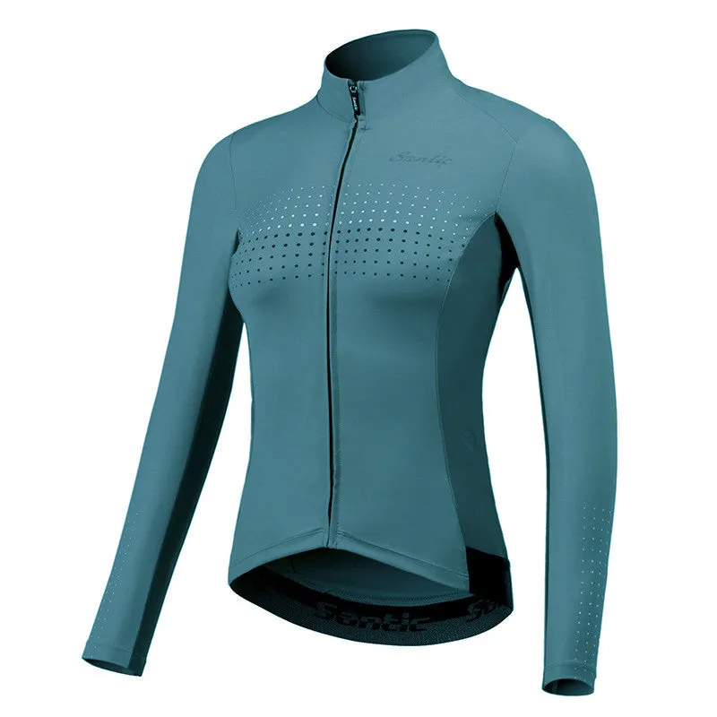 Santic Taki Cycling Jersey Women Long Sleeve Blue