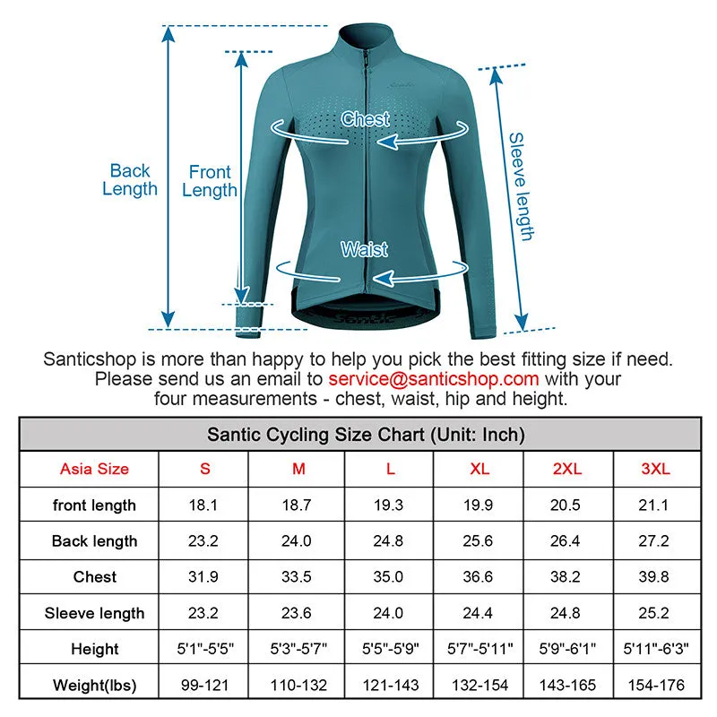 Santic Taki Cycling Jersey Women Long Sleeve Blue