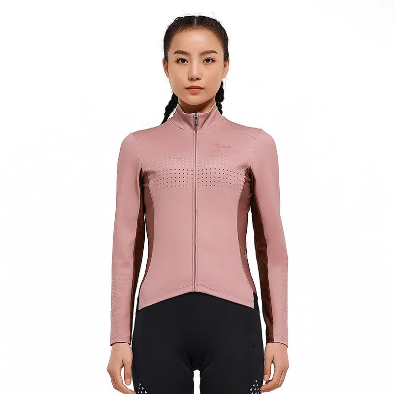 Santic Taki Cycling Jersey Women Long Sleeve Pink