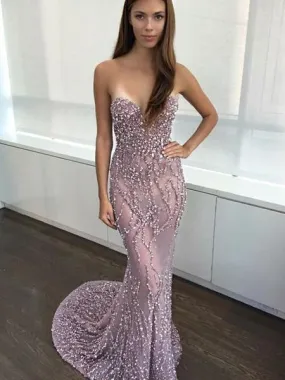 Sequined Mermaid Gown Party Prom Dress