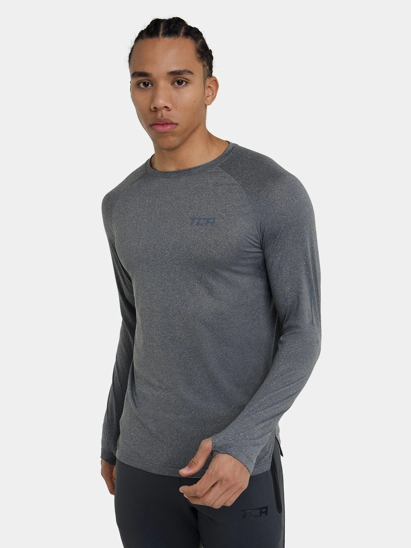 Sonic Long Sleeve Crew Neck Running Top With Thumbholes & Reflective Strips