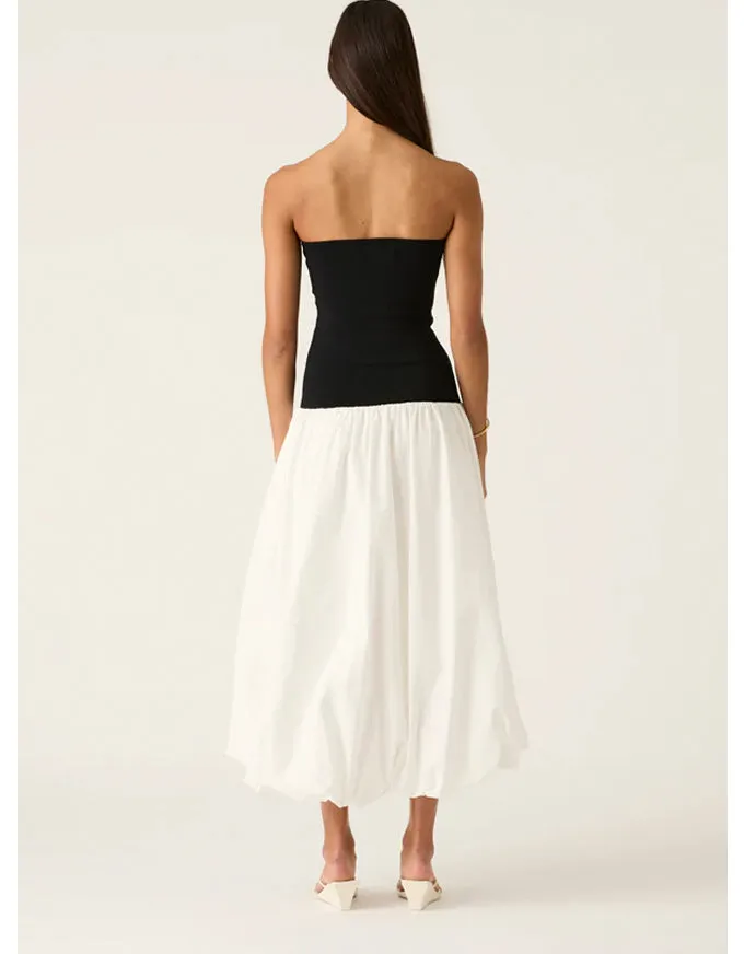 Sophia Strapless Dress Black & White