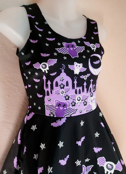 Spooky Bats Skater Dress [Made To Order]