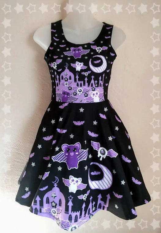 Spooky Bats Skater Dress [Made To Order]