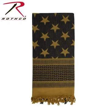 Stars and Stripes US Flag Shemagh Tactical Desert Keffiyeh Scarf