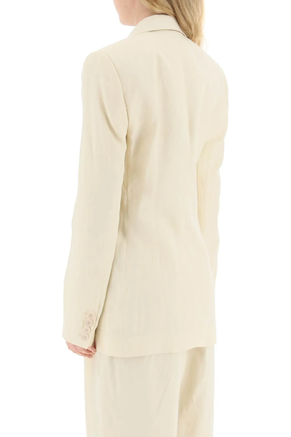 Stella mccartney linen blend double-breasted blazer