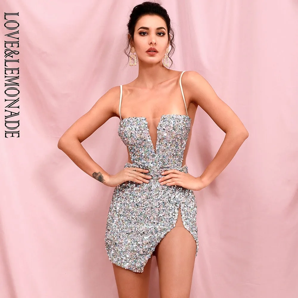 Stephanie Sequin Bodycon Party Mini Dress