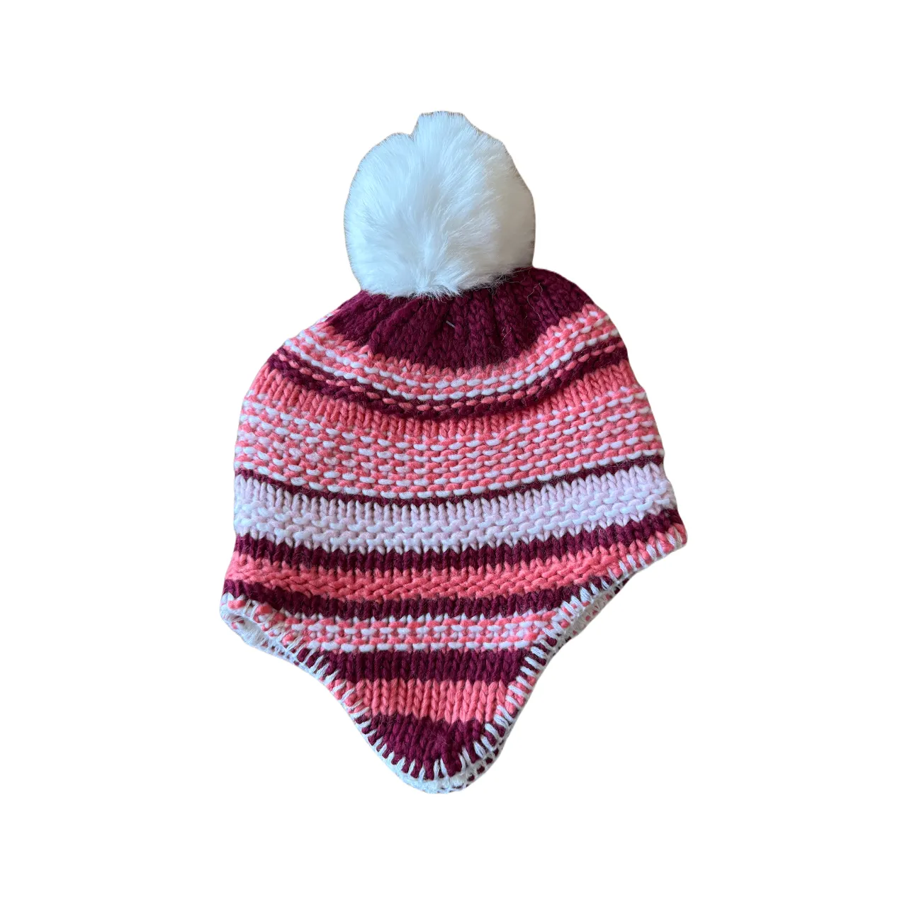 Striped Knit Helmet Hat - Toddler