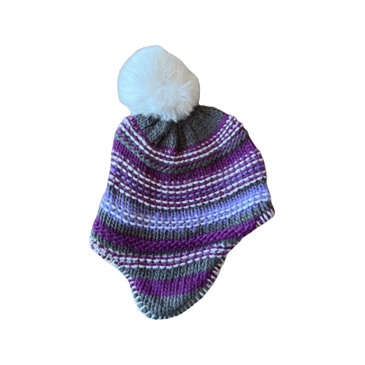 Striped Knit Helmet Hat - Toddler