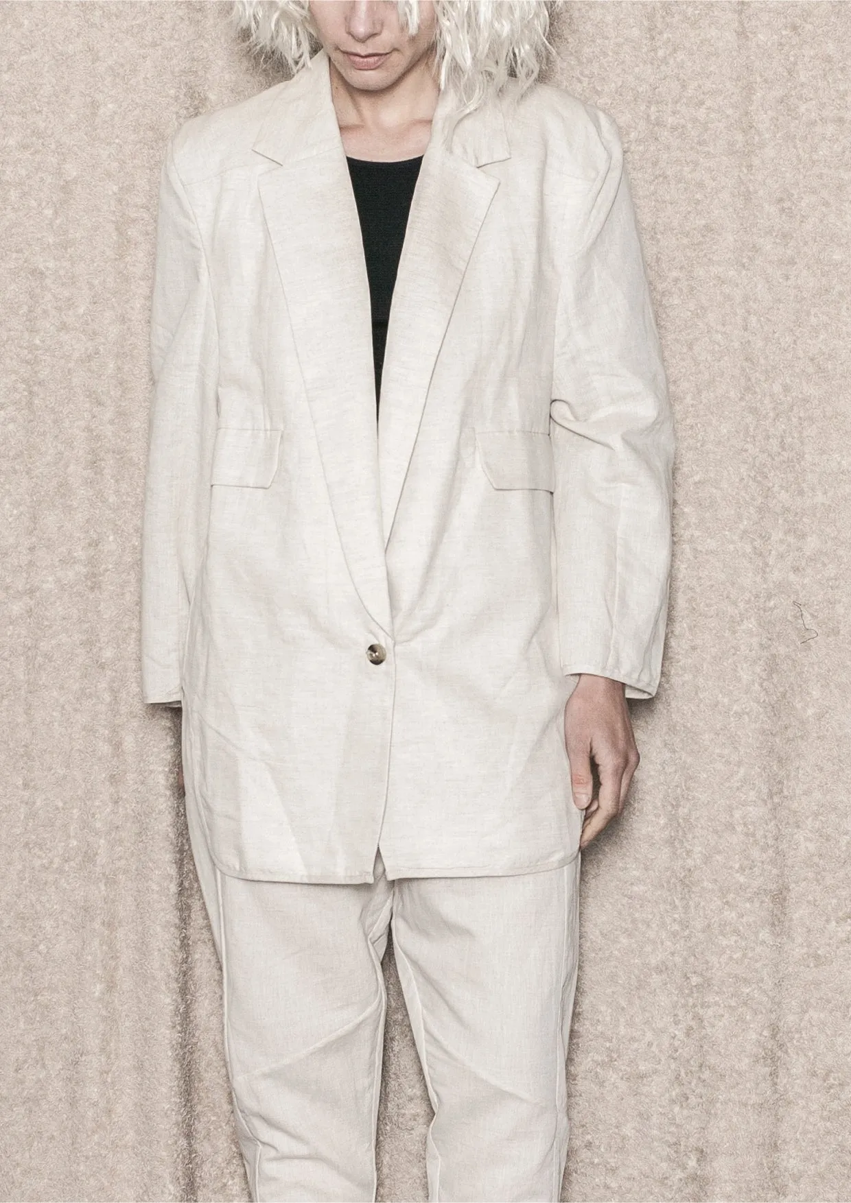 SUMMER BLAZER - LINEN natural white