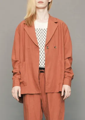 SUMMER BLAZER/JACKET - LINEN brick