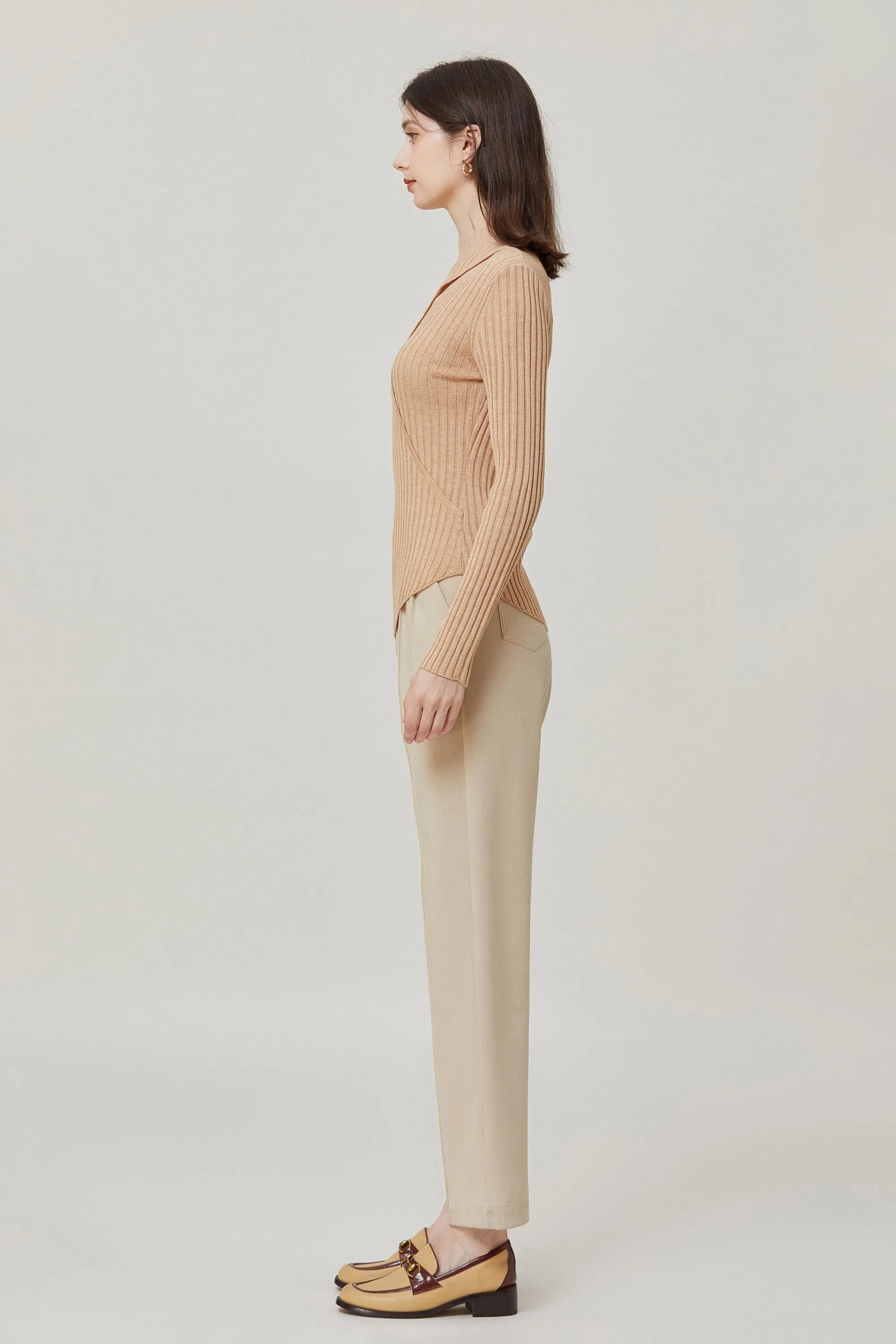 Sylphide | Noele Apricot Cut Out Wool Sweater