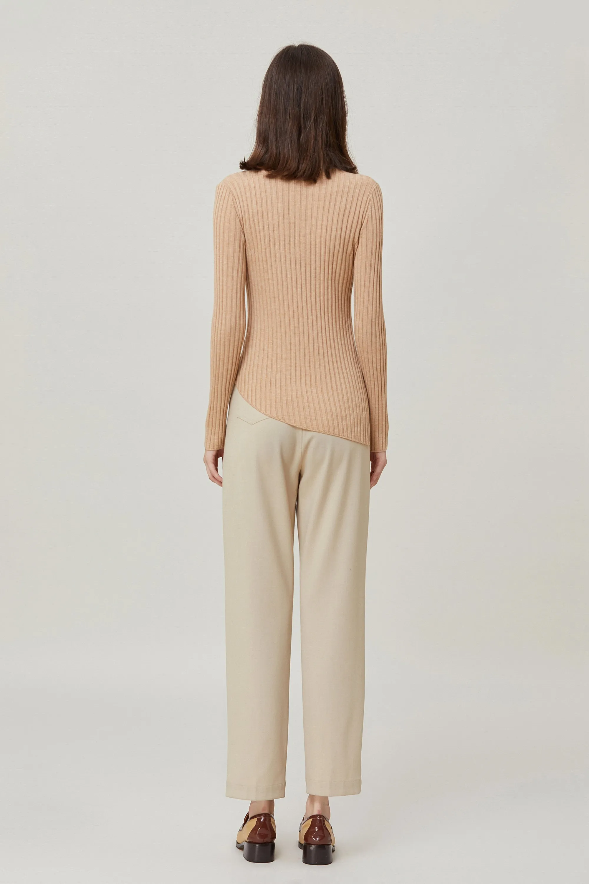 Sylphide | Noele Apricot Cut Out Wool Sweater