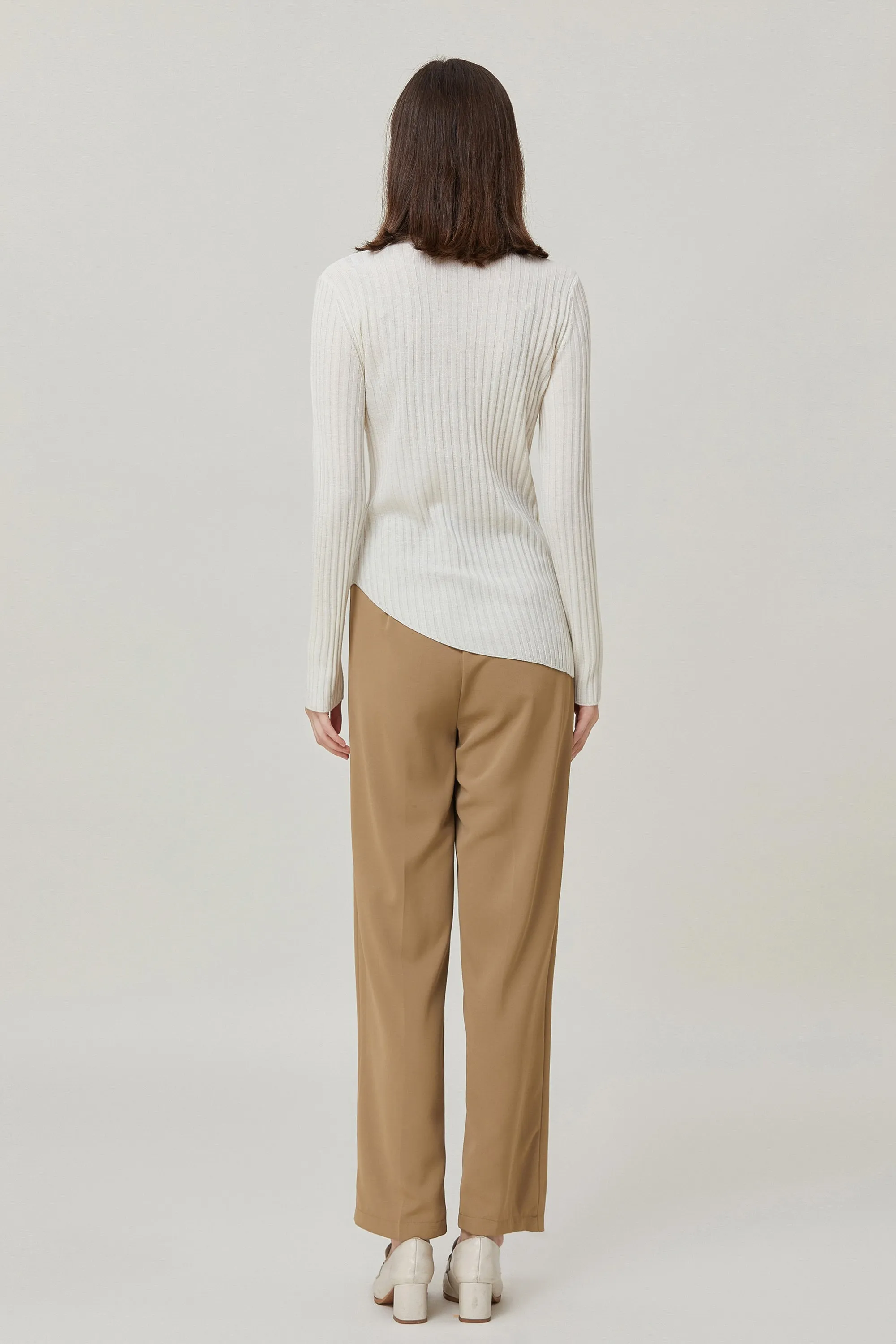 Sylphide | Noele White Cut Out Wool Sweater