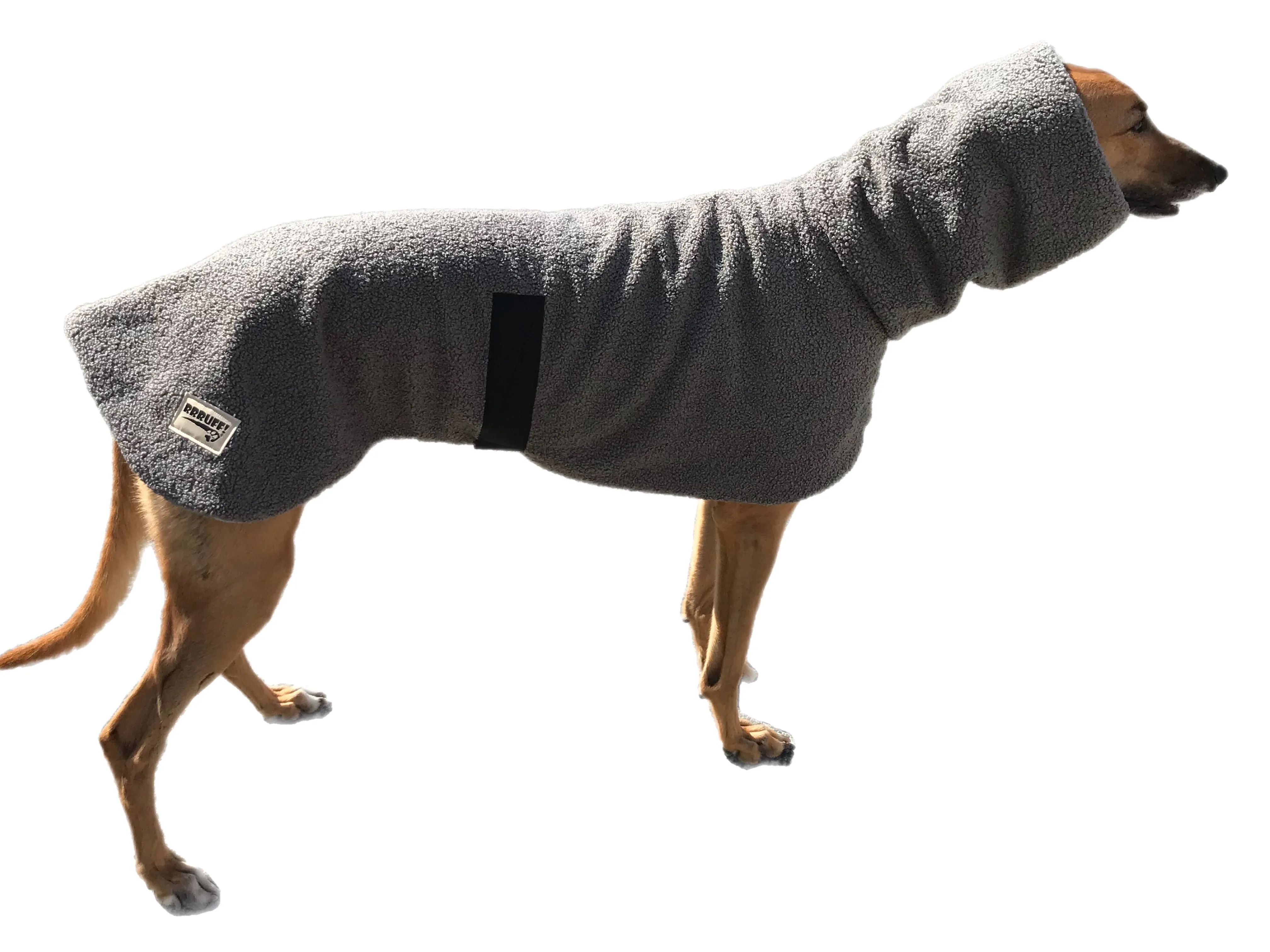 Teddy fleece extra thick deluxe style greyhound coat with snuggly wide neck roll