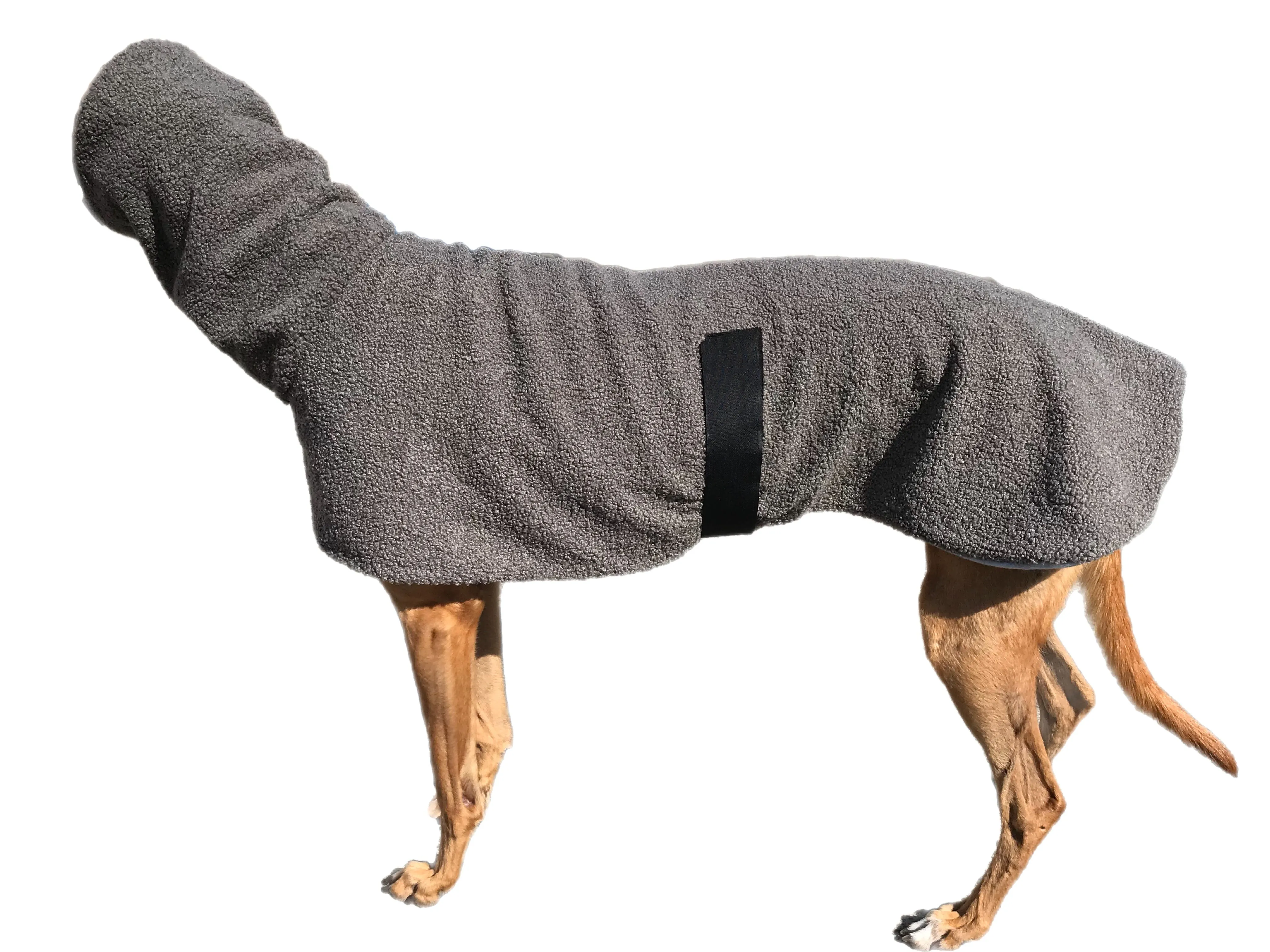 Teddy fleece extra thick deluxe style greyhound coat with snuggly wide neck roll