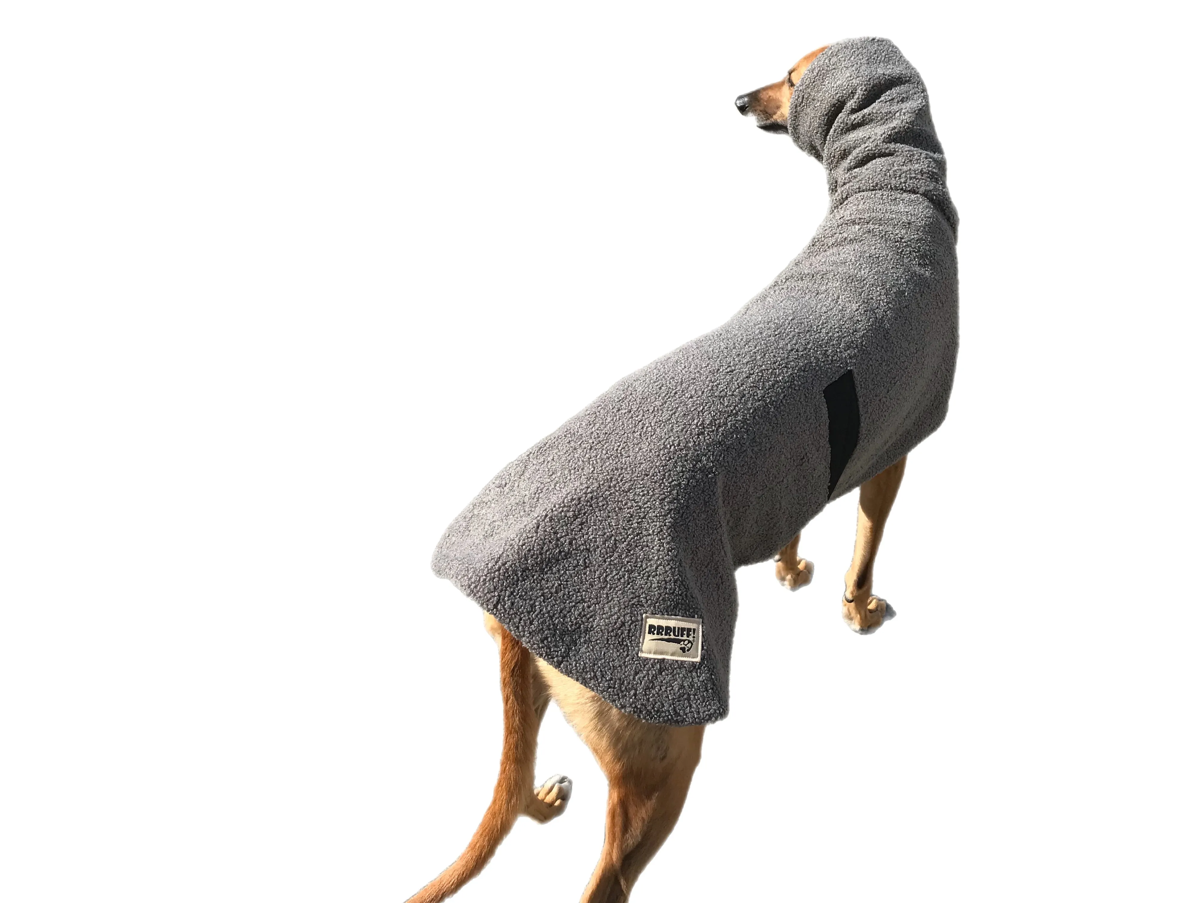 Teddy fleece extra thick deluxe style greyhound coat with snuggly wide neck roll