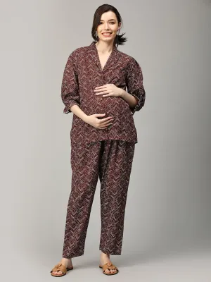 Terra Bloom Maternity and Nursing Nightwear Set