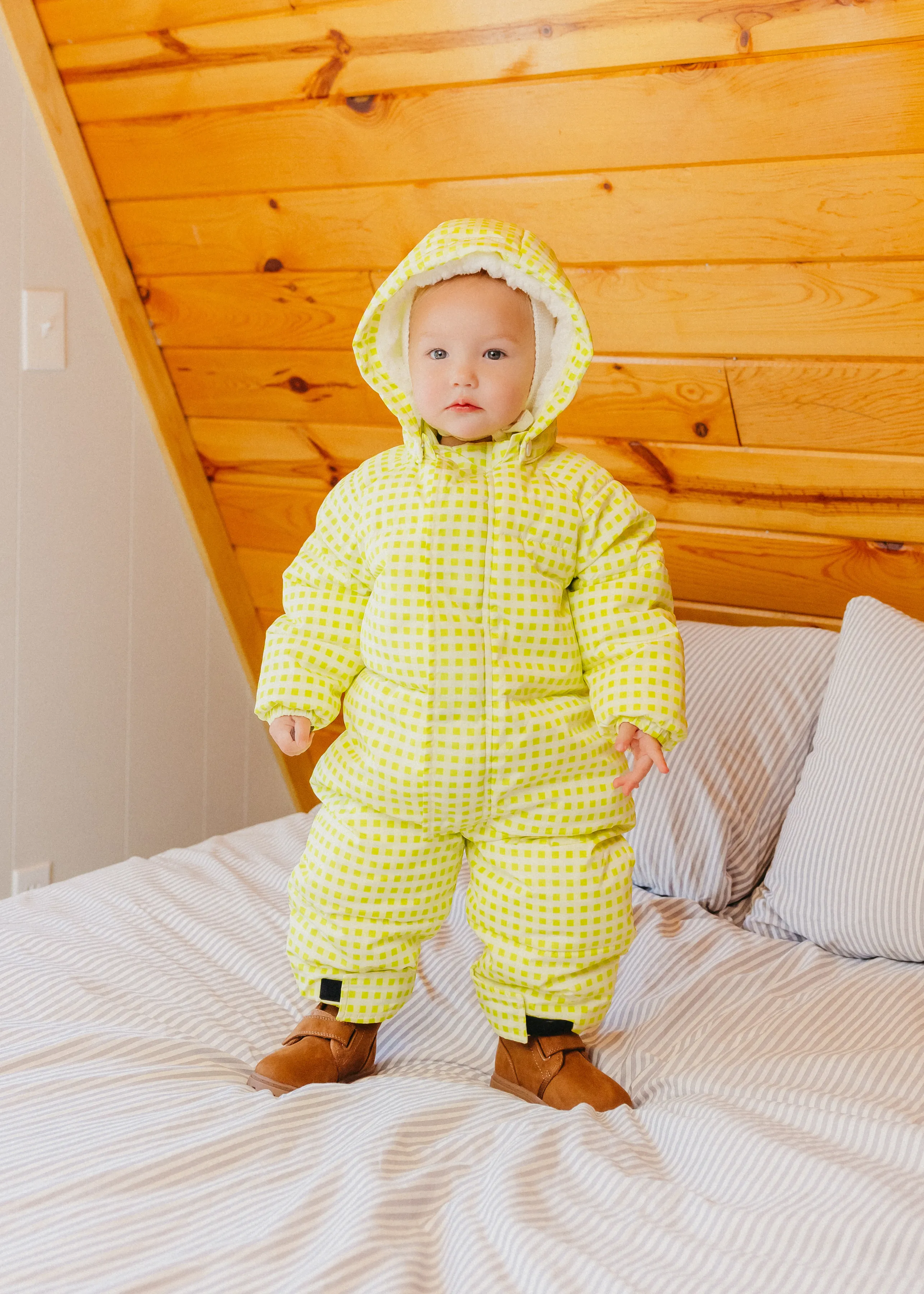 The Marshmallow Snow Suit | Citron Gingham