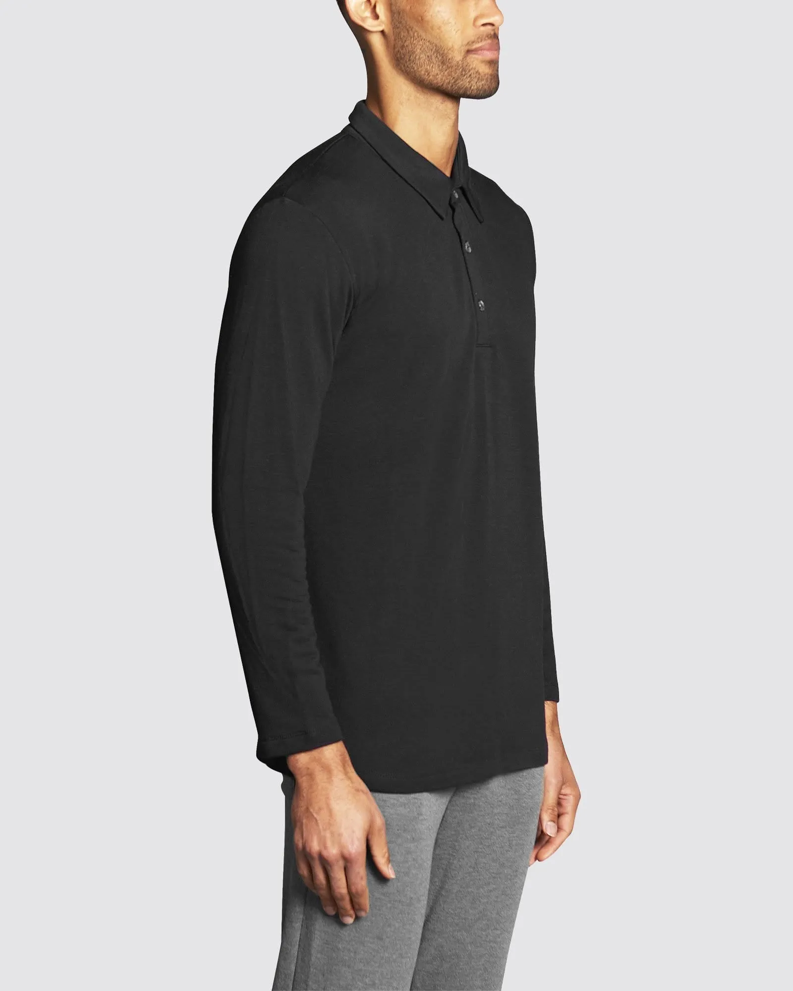 The Mens Long Sleeve Polo