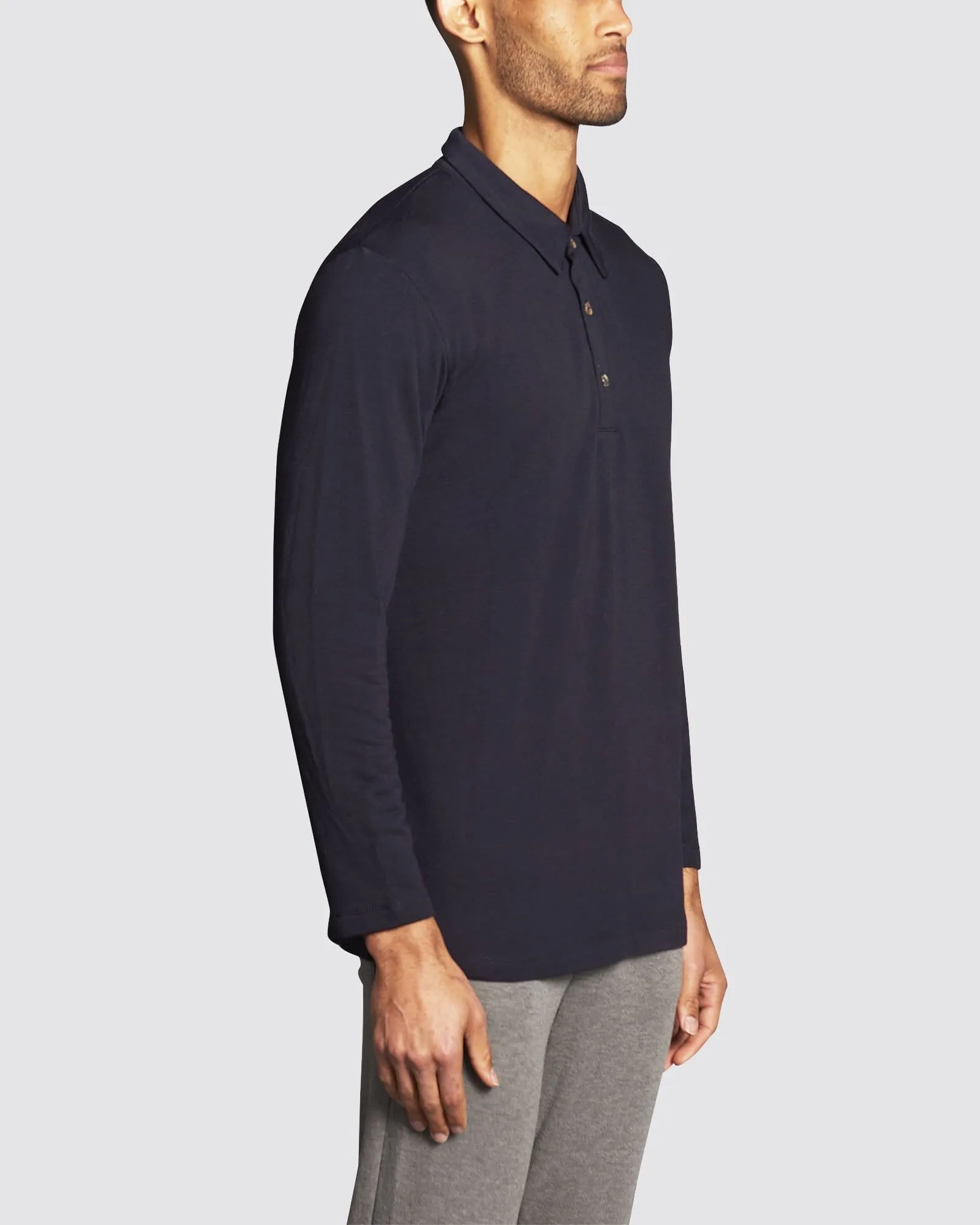 The Mens Long Sleeve Polo