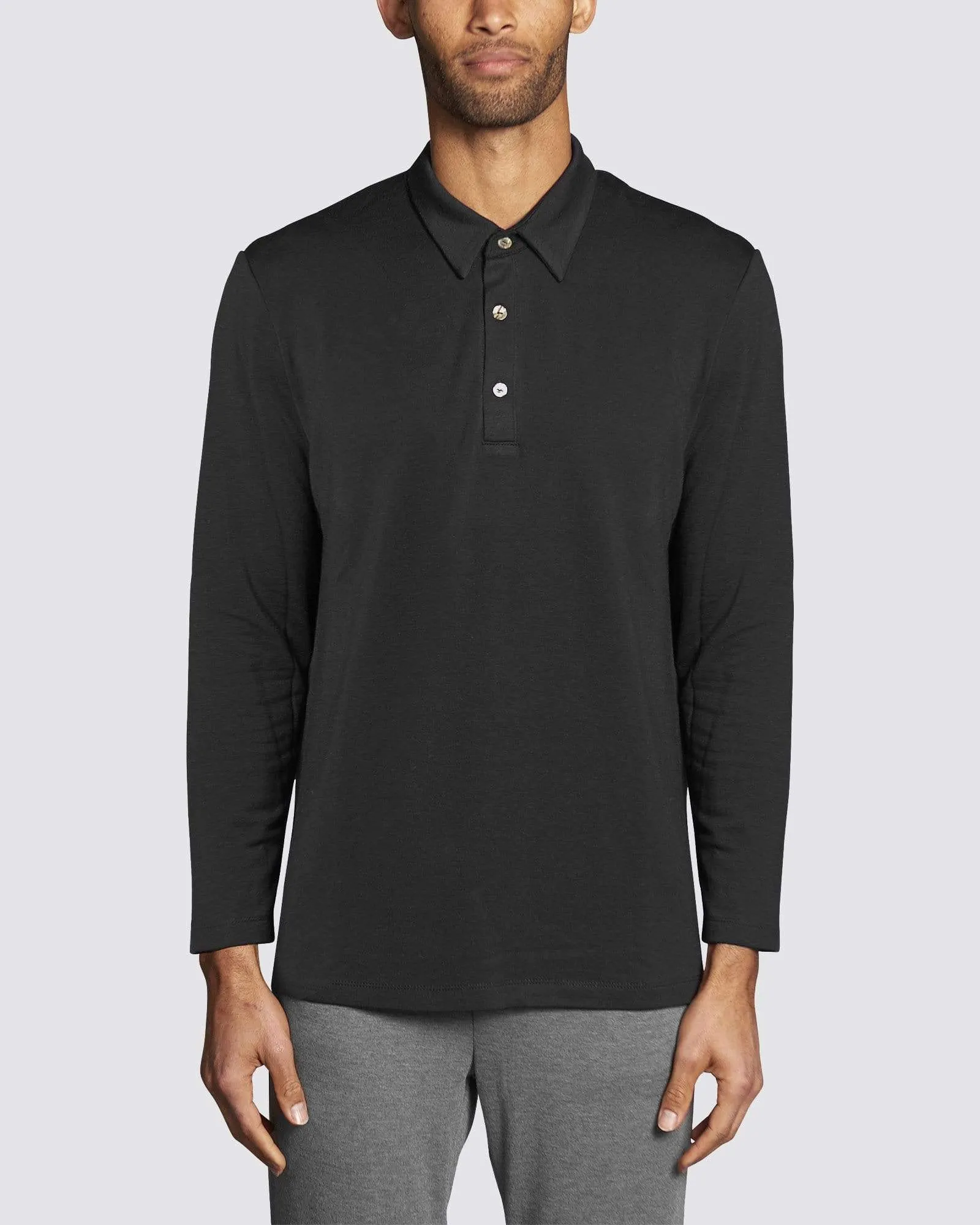 The Mens Long Sleeve Polo