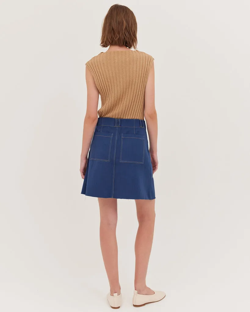 The Short Denim Skirt