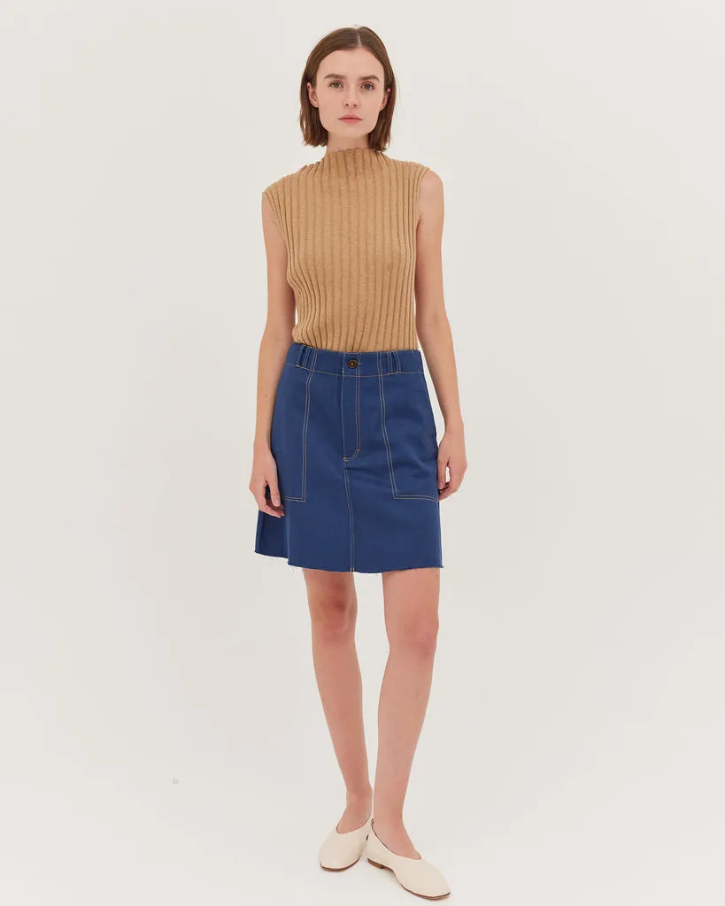 The Short Denim Skirt