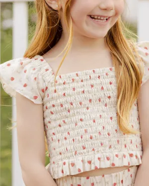 The Zayla Top by Rylee   Cru - Strawberry Field - KIDS