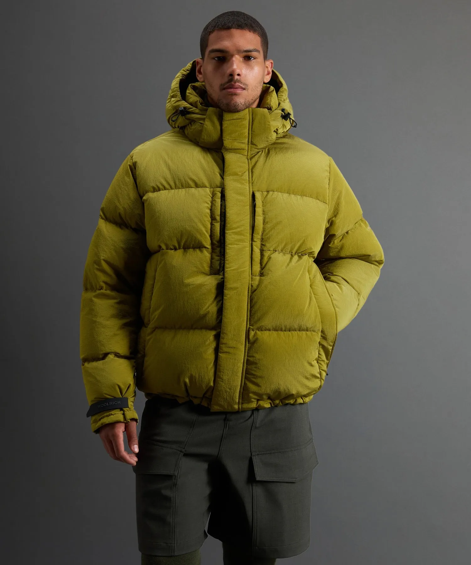 Todd Snyder X Woolrich Quilted Short Parka in Citron