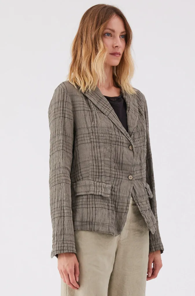 Transit Par Such Plaid Blazer in Grey