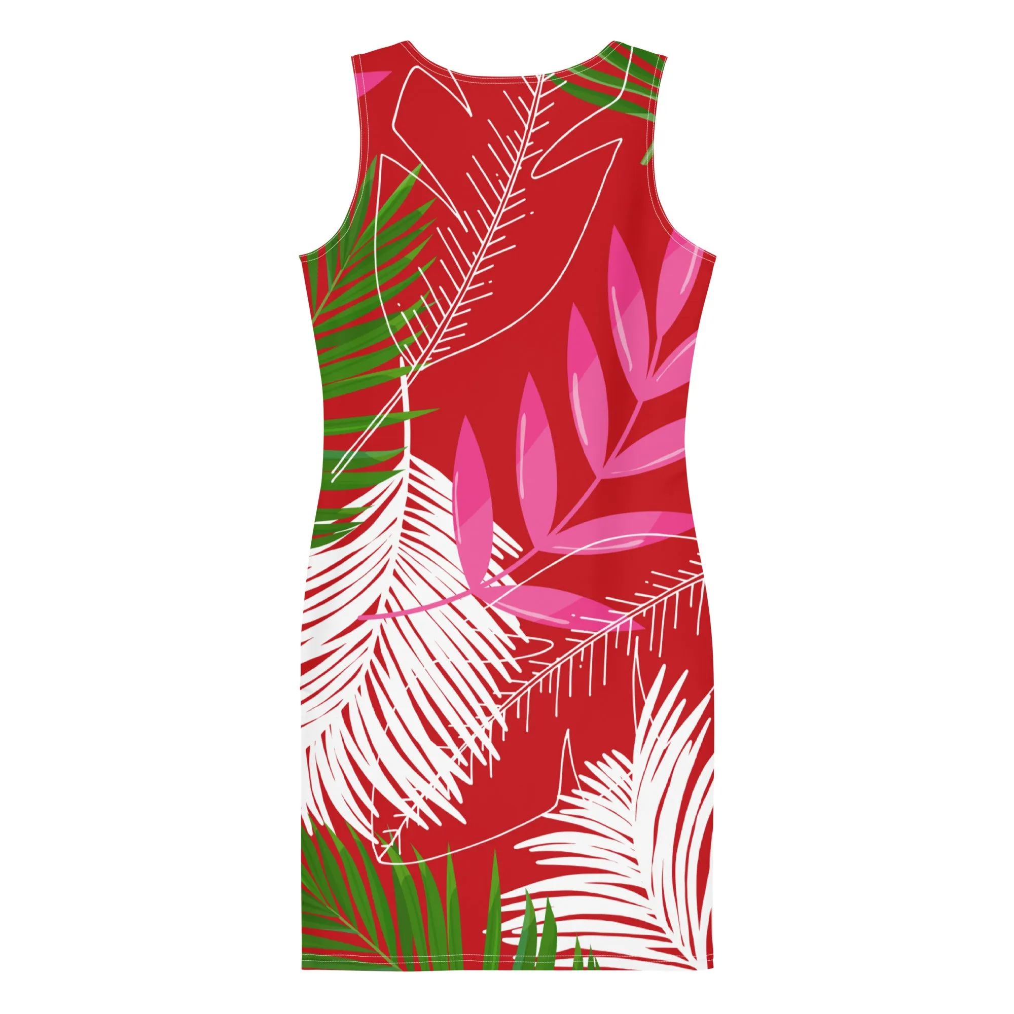 Tropical Leaves Bodycon Dress